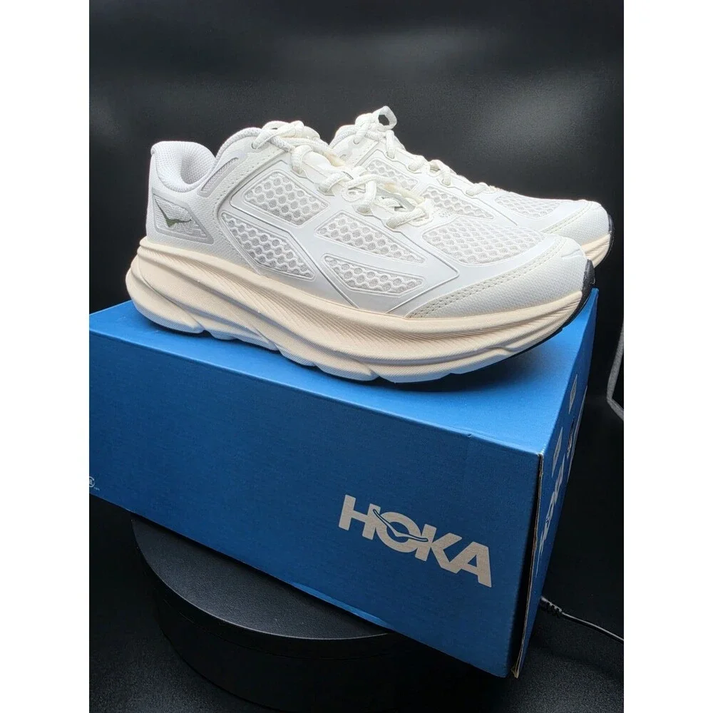 HOKA Clifton One9 Low Top Mesh Sneaker Frost/Cosmic Cream/Grey US 7.5M/8.5W